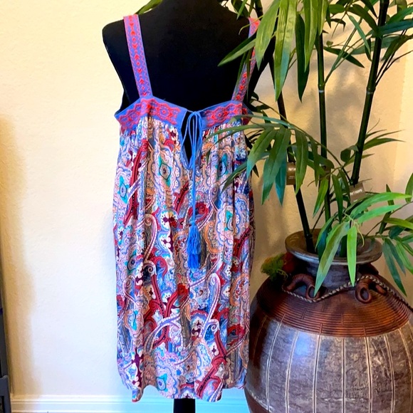 Tunic Top Ties -N- the  back size L - Picture 1 of 10